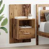 Bedside Cabinet 2 pcs Old Wood 50 x 32.5 x 80cm Engineered Wood 880495