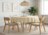 Table Cloth 5 pcs Round Cream White 140 cm 42040370