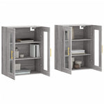 Wall Mounted Cabinets 2 pcs Grey Sonoma Engineered Wood 3197935