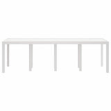 Garden Table White 250 x 100 x 73 cm Poly Rattan 3378518