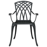 Garden Table Set 3 pcs Black Cast Aluminium 3334757