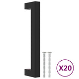 Cabinet Handles 20 pcs Black 128 mm Stainless Steel 3203653