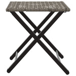 5 Piece Garden Dining Set Foldable Grey Poly Rattan 365946
