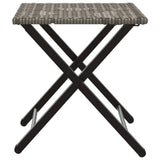 5 Piece Garden Dining Set Foldable Grey Poly Rattan 365946