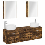 Bathroom Furniture Set 5 pcs Smoked Oak 3407011