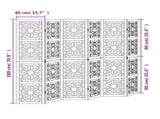 Room Divider 5 Panels Brown and Black Solid Wood Paulownia 358806