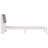 Bed frame White and light grey 80 x 200 cm Solid pine wood 878783