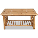 ZNTS Coffee Table Bamboo 90x50x45 cm 243713