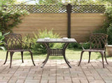 Garden Table Set 3 pcs Bronze Cast Aluminium 3334756
