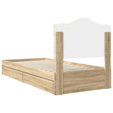 Storage Bed with Drawer Sonoma Oak 90 x 190 cm Engineered Wood 3413550