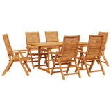 Garden Dining Set Folding 7 pcs Brown Solid Acacia Wood 3375721