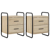 Hanging Bedside Cabinet 2 pcs Sonoma Oak 40 x 30 x 50 cm 8013545