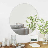 Wall Mirror Round 70 cm Tempered Glass 42023016