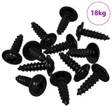 Self Tapping Nail 16364 pcs Black 3.5 x 12 mm Iron 864501