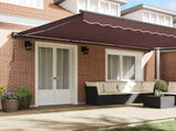 Awning Frame Brown 500 x 300 cm Polyester with PU coating 3331239
