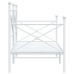 Day Bed without Mattress White 80x200 cm Steel 4104680
