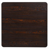 ZNTS Bistro Table MDF and Steel Square 80x80x75 cm Dark Ash 245611