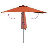 Garden Parasol Terracotta 294 x 150 x 223 cm 42003264