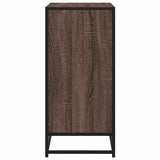 Sideboard Brown Oak 68x35x76 cm Engineered Wood and Metal 848983