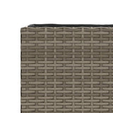 Garden Planters with 2 Pots 2 pcs Grey 72x30x32 cm Poly Rattan 3210530