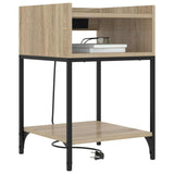 Bedside Cabinet with Shelf 2 pcs Sonoma Oak 40 x 40 x 61 cm 859473