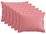 Cushion with Pillow HOUTEN 6 pcs Pink Faux Linen 935066