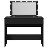Dressing Table with LED Black 100x40x120 cm 848207