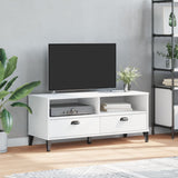 ZNTS TV Cabinet VIKEN White Solid Wood Pine 374929