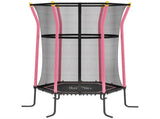 Kids Trampoline Mini Bouncer with Enclosure Safety Net For Ages 3-10 Years - Pink T3398P348058