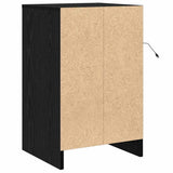 Bedside Cabinet Black Oak 38 x 34 x 61 cm Engineered wood 868932