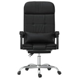 Massage Reclining Office Chair Black Faux Leather 349813