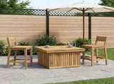 Garden Coffee Table Solid Acacia Wood Height Adjustable White 901706