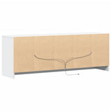 TV Cabinet with LED White 139.5x34x50 cm Engineered Wood 852194