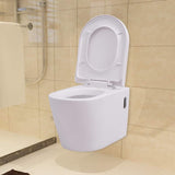 Wall Hung Toilet with Concealed Cistern Ceramic White 274669