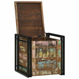 Storage Box Brown and Black 50 x 50 x 50 cm Solid Reclaim Wood 4016743