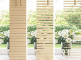 Venetian Blind Light Brown with Pattern 213 x 150 cm 25 mm PVC 42003782