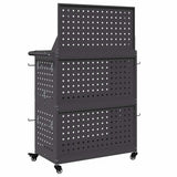 Tool Trolley Black 65 x 35 x 111 cm Cold-rolled Steel 874553