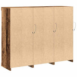 LED Sideboard 3 pcs Old Wood 123 x 37 x 100 cm Engineered Wood 3333117