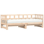 ZNTS Daybed with Trundle without Mattress 90x190 cm Single Solid Wood 836210