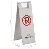 149574 Folding Parking Sign Stainless Steel