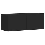 3 Piece TV Cabinet Set Black Engineered Wood 3078759