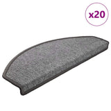 Stair Mats 20 pcs 65x24x4 cm Dark Grey Half Round Large 3365790