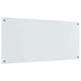 Kitchen Backsplash White 110 x 50 cm Tempered Glass 42001287
