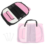 Foldable Dog Playpen with Carrying Bag Pink 145x145x61 cm 171012