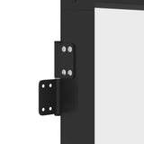 Interior Door Slim Black 83x201.5 cm Tempered Glass and Aluminium 155118