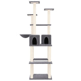 Cat Tree with Sisal Scratching Posts Dark Grey 167 cm 171611