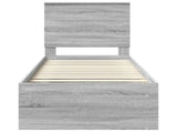 Bed Frame Grey Sonoma 75 x 190 cm Solid Pine Wood 3411078