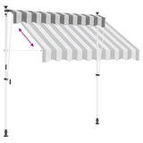 Manual Retractable Awning Anthracite and White 200 cm 42037025