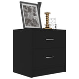 ZNTS Bedside Cabinets 2 pcs Black 40x30x40 cm Engineered Wood 801038