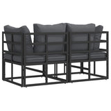 Outdoor Furniture 2 Piece Black and Anthracite Metal 42008023